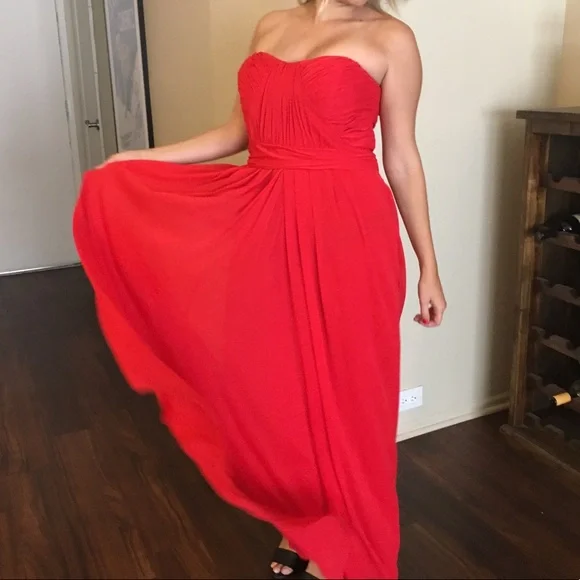 Badgley Mischka Faye Chiffon Gown NWT - Picture 3 of 9